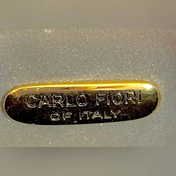 Vintage Carlo Fiori of Italy Purse Shoulder / Clutch Grays/Browns Reptile Skin - Picture 7 of 11